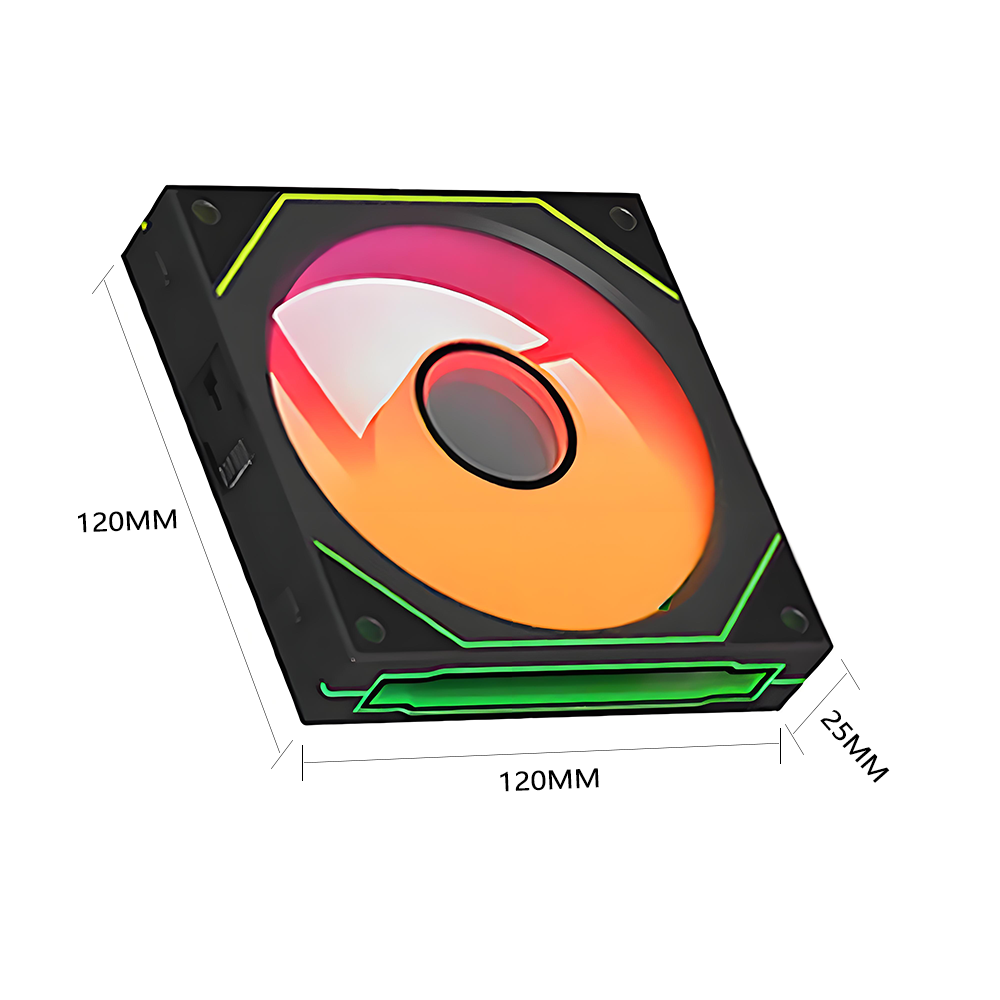 PCケースファン 120mm ARGB ミラーサイクリング照 - Pc Water Cooling のレビューと価格